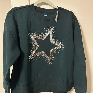 Old Navy Teal Sequin Sweatshirt